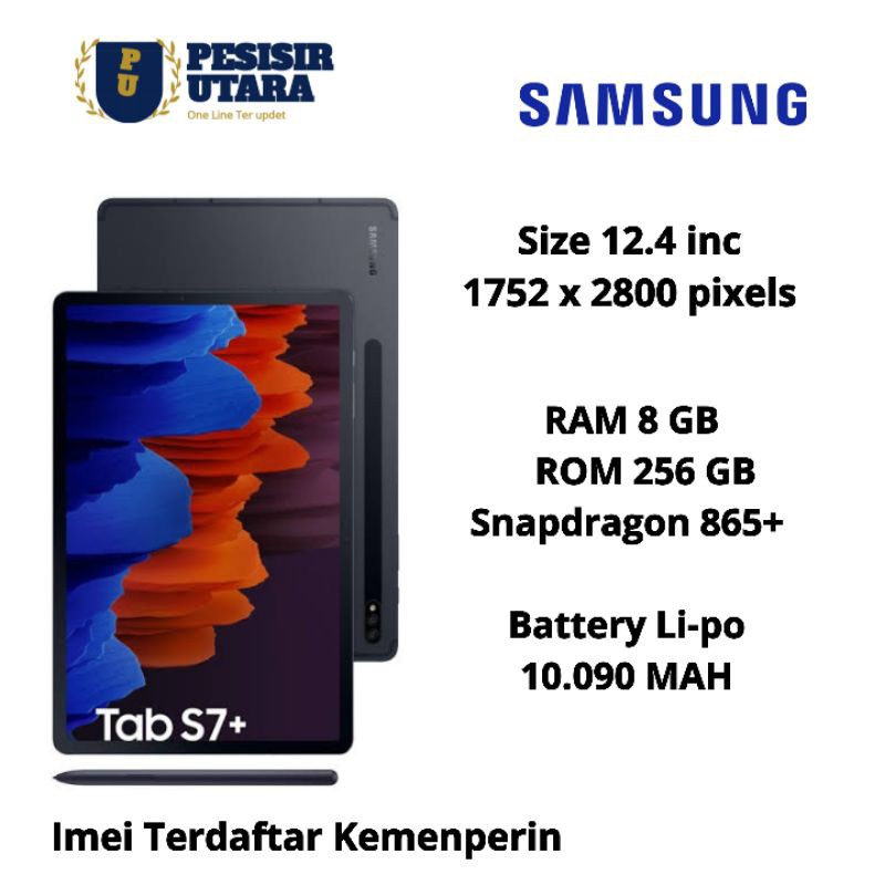 Tablet Samsung Tab S7+ 8/256 Promo Murah Segel Resmi Sein