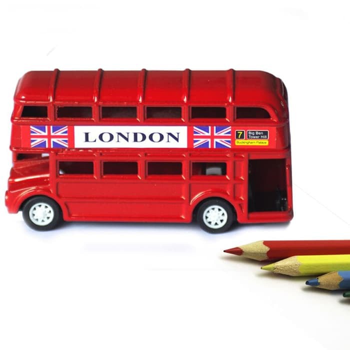 Souvenir London Bus 9CM x 5Cm / Souvenir Oleh2 London England 2037