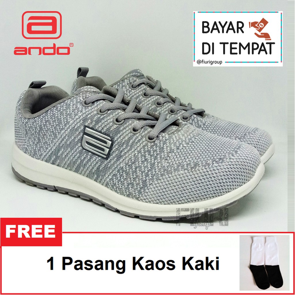 FIURI - ANDO ORIGINAL - MERLINDA 37-40 ABU-ABU - SEPATU SNEAKERS SPORT KANVAS SOL KARET ANAK PEREMPUAN - SEPATU KETS FASHION TRENDY WANITA DEWASA - SEPATU OLAHRAGA LARI FITNES SENAM KERJA KULIAH BERTALI CEWEK MURAH PROMO DISKON BONUS KAOS KAKI