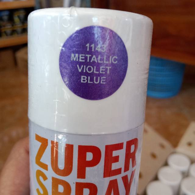 Pilok pilox warna metalic violet blue zuper spray 150cc cat semprot spray paint