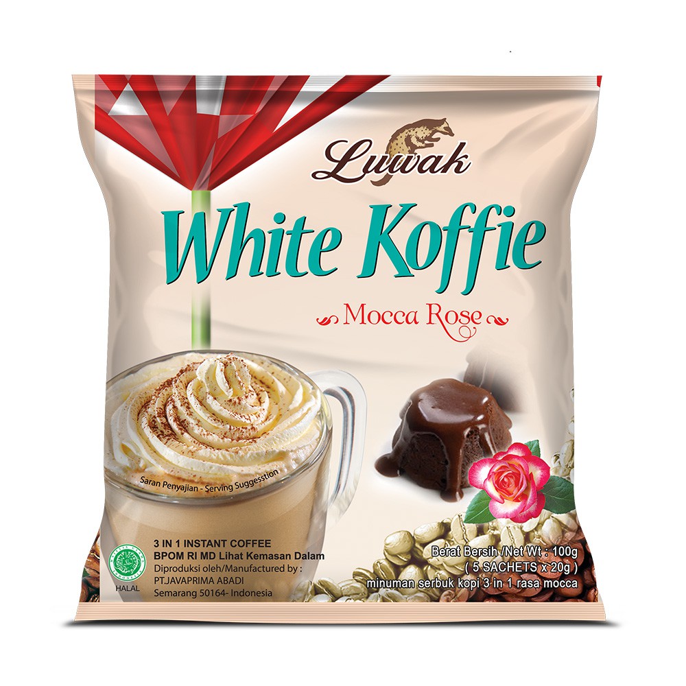 

Kopi Luwak White Koffie Mocca Rose Bag 5x20gr