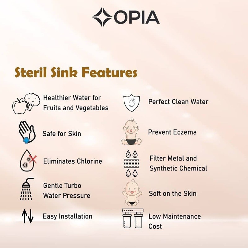 Opia steril sink head filter water purifier - saringan air kran