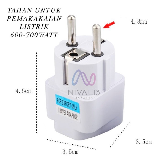 COLOKAN SAMBUNGAN CHARGER KAKI 3 STEKER ADAPTER KAKI 3 ADAPTOR LISTRIK