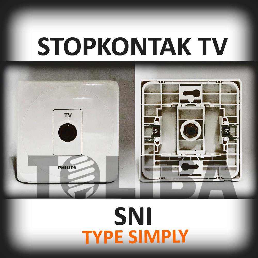 stopkontak stop kontak s/k tv antena philips / colokan jack antena tv simply essential inbow ib sni