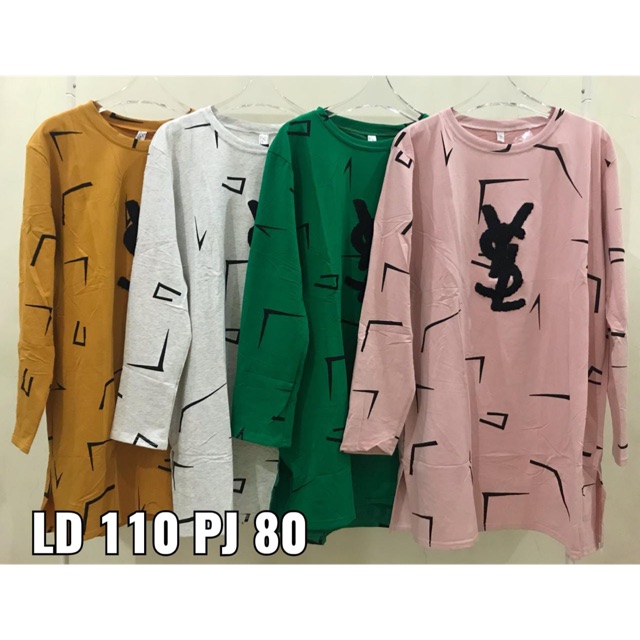 (TERMURAH) TUNIK YSL VOL 2.0 KAOS IMPORT CANTIK KEREN