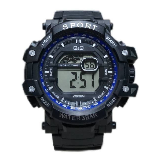 Jam Tangan Pria Sporty Q&amp;Q Digital Rubber BW31