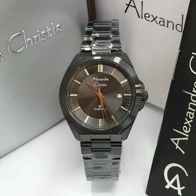 ALEXANDRE CHRISTIE AC 8596 FULL HITAM.ORIGINAL BERGARANSI RESMI.