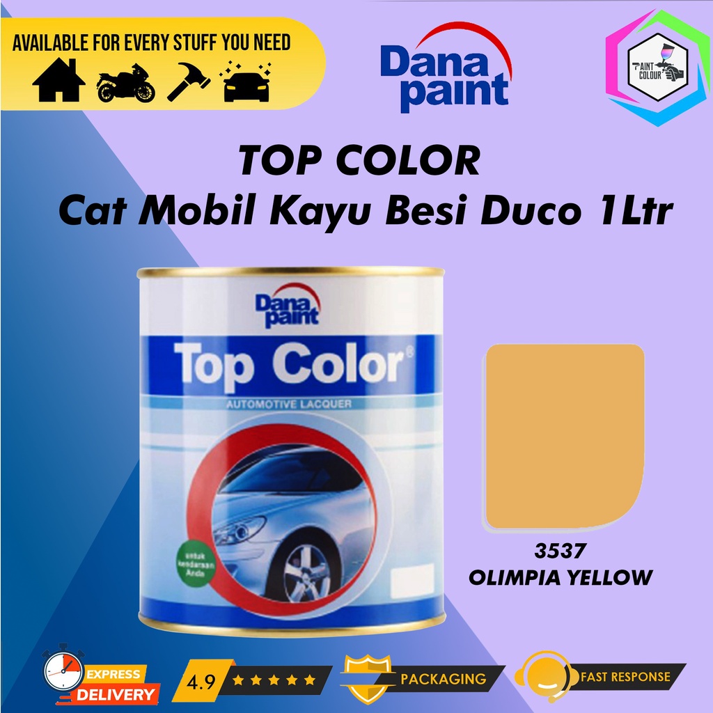 TOP COLOR 3537 Olimpia Yellow - Cat Mobil Kayu Besi Duco