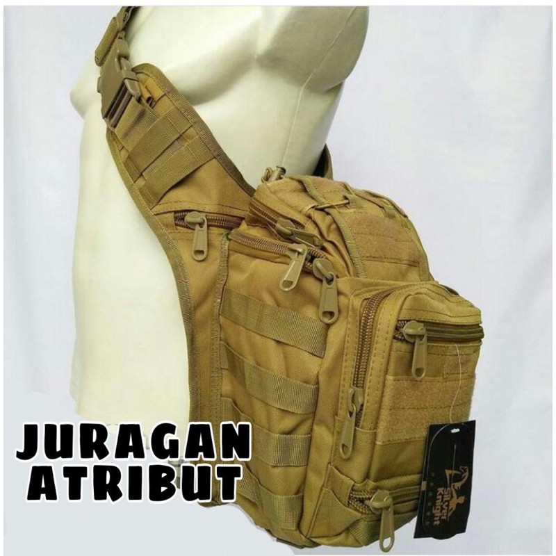 Tas selempang import silver knight ori