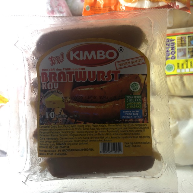 

Kimbo Bratwurst Keju Isi 10