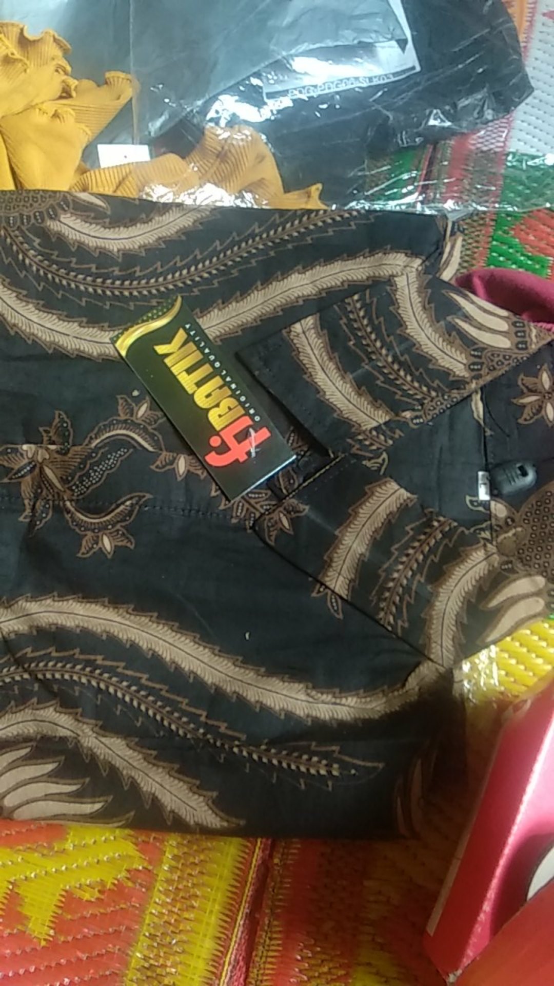 Kemeja Batik Pria Lengan Panjang Size M L Xl Xxl  Bswart Batik Hrb026 Kenongo Hem Panjang Padi