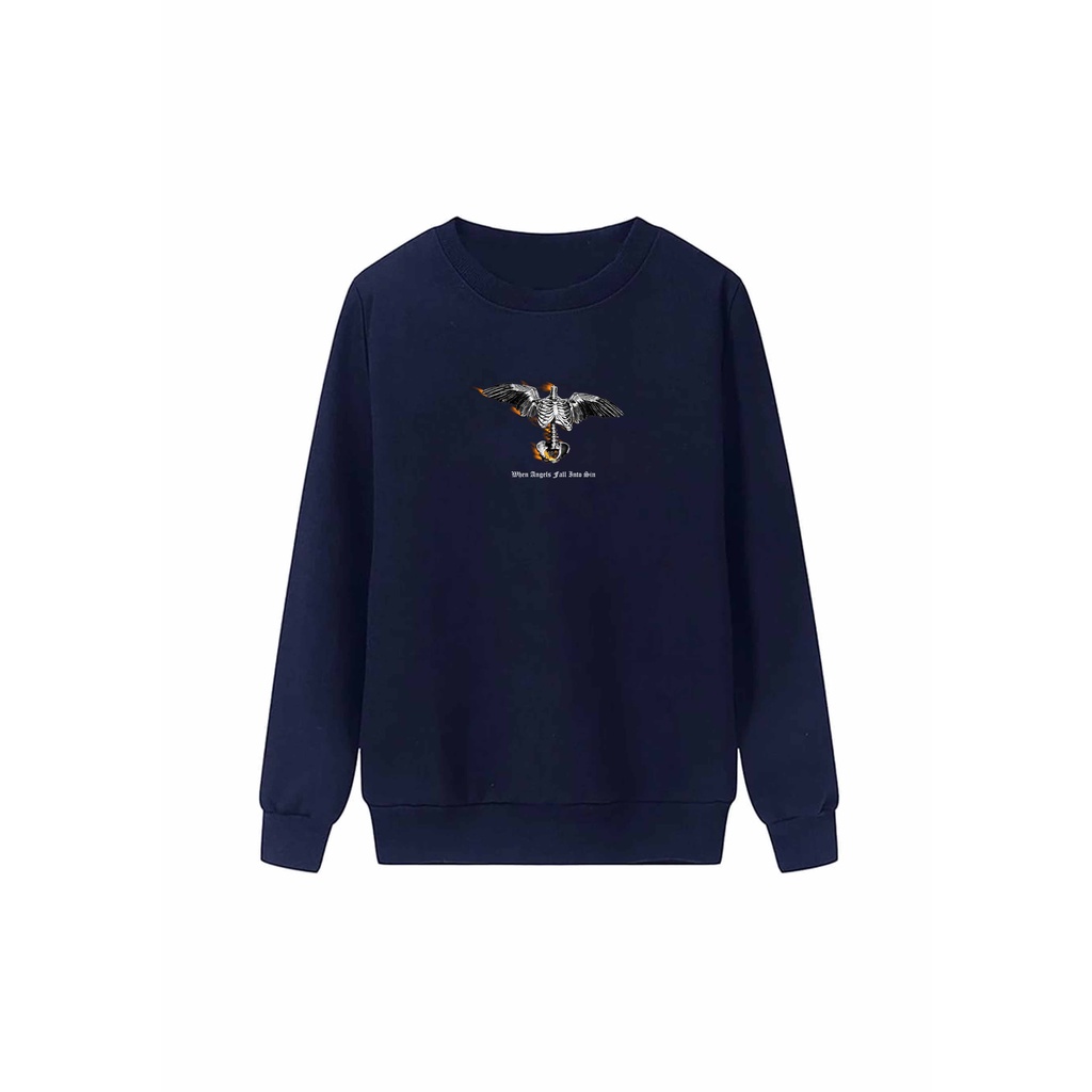 Sweater Pria Sin Angels Crewneck Pria M - XXL