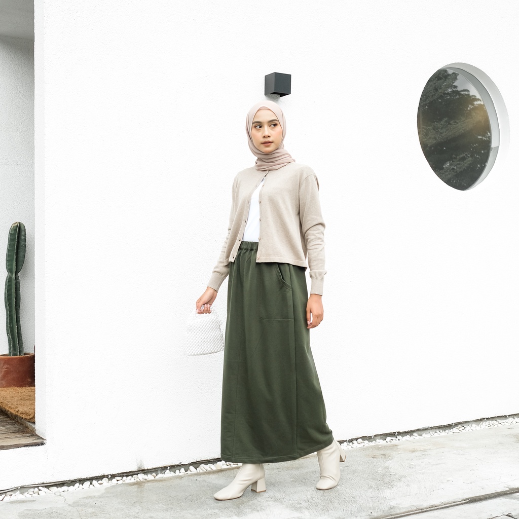 THISISBENDINA Rok Panjang Span Lurus YUKI Skirt