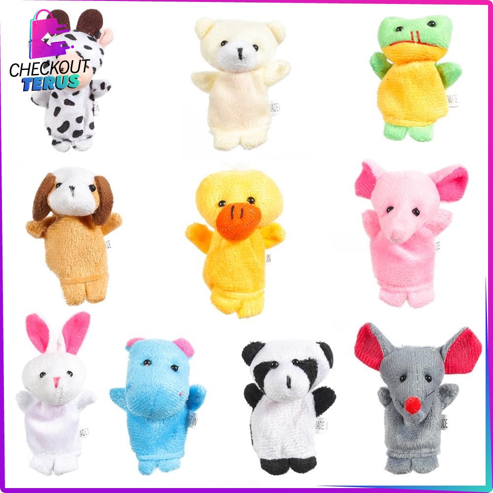 CT M8 Boneka Jari Karakter Mainan Anak Bayi Mainan Edukasi Boneka Tangan Finger Puppet Kids