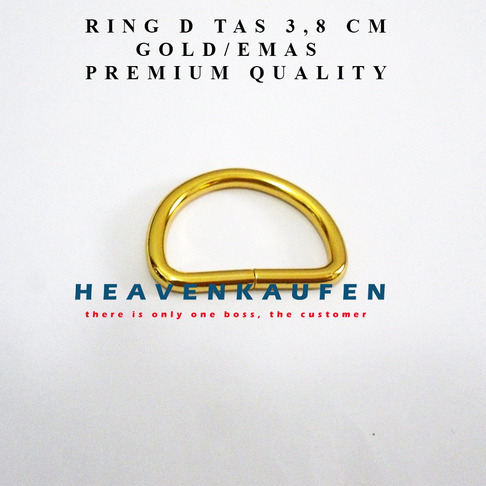 Ring D Tas 3,8 cm Warna Gold (Emas)