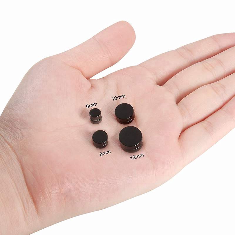 Non Piercing Stainless Steel Anting Tipis Perhiasan Klip Fashion Punk Wanita Pria Magnet Kuat Ear Stud