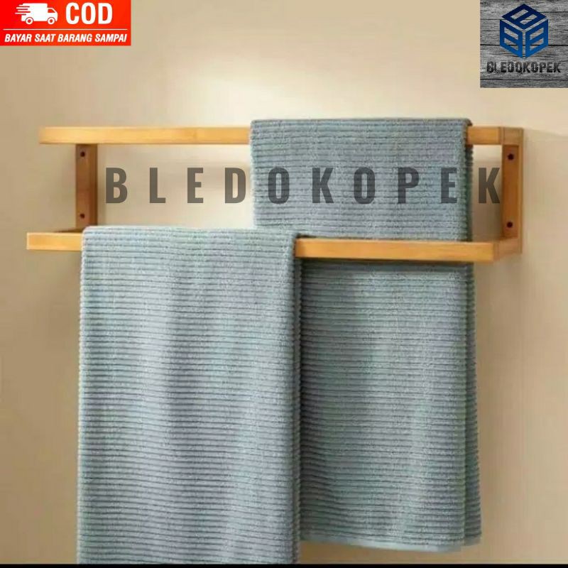 Rak Dinding Gantungan Handuk Kayu Aestetic Rak Mukenah Rak Sajadah Rak Baju Rak Serbaguna Dinding Mi