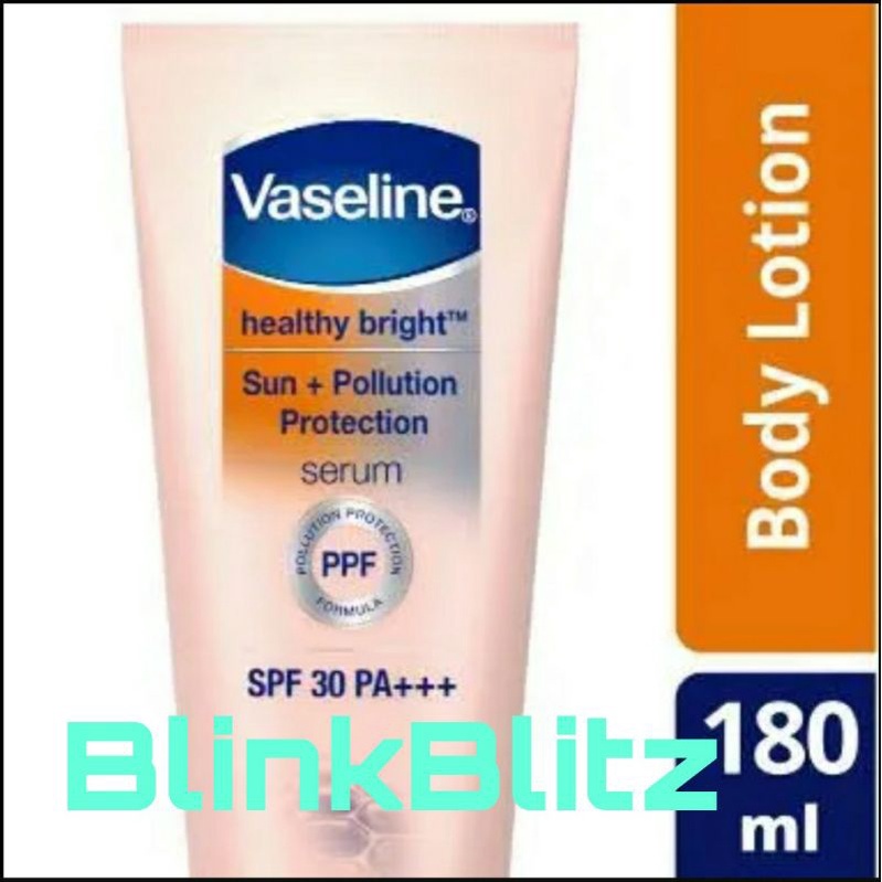 Vaseline Healthy Bright 180 ml Body Lotion Serum Sun Protection Perawatan Pelindung UV Tubuh Kulit SPF 30+