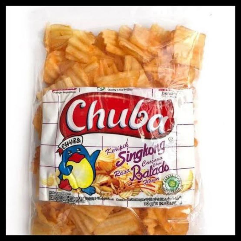 

Keripik singkong CHUBA Talas Gelombang sambal balado 250 gram enak gurih pedas balado