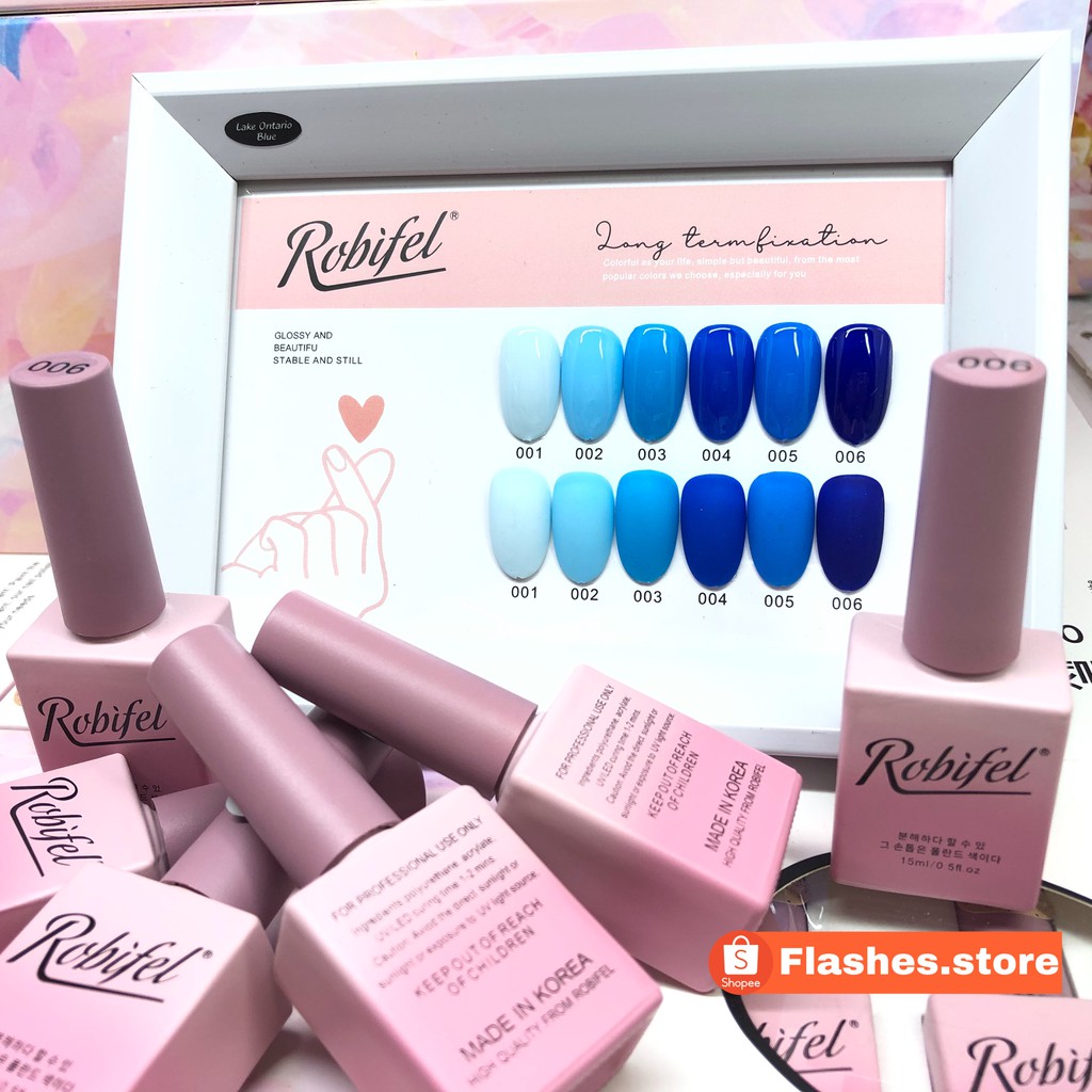 ROBIFEL SET ISI 6 WARNA NAIL POLISH GEL 15ml Made In Korea