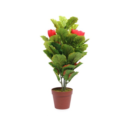 bunga artifisial yj magnolia - merah