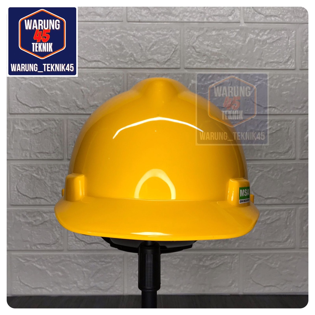 HELM PROYEK SAFETY V GUARD MERK MSA SNI LOKAL SUSPENSI FASTRACK FASTRAK - KUNING