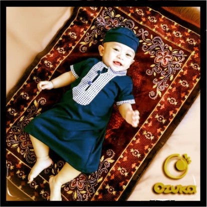 Baju Bayi Laki-Laki Baju Muslim Gamis Koko Jubah Bayi Usia 0 1 2 3 4 5 6 7 8 9 Bulan