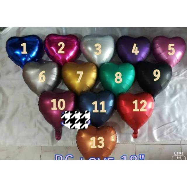 Balon Foil HATI ukuran 24 inc