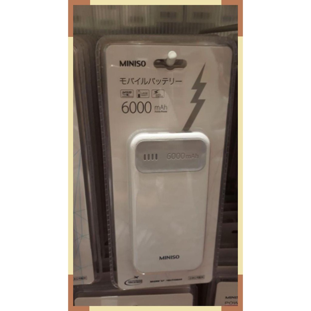 Power Bank Miniso 6000 mAH | Power Bank Murah
