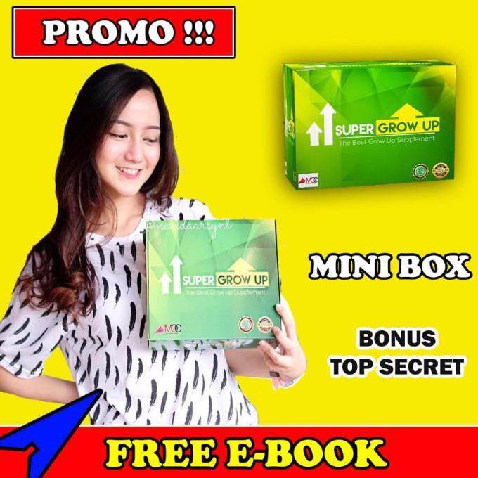 SUPLEMEN PENINGGI BADAN SUPER GROW UP MINI SIZE ORIGINAL GARANSI ASLI Lc