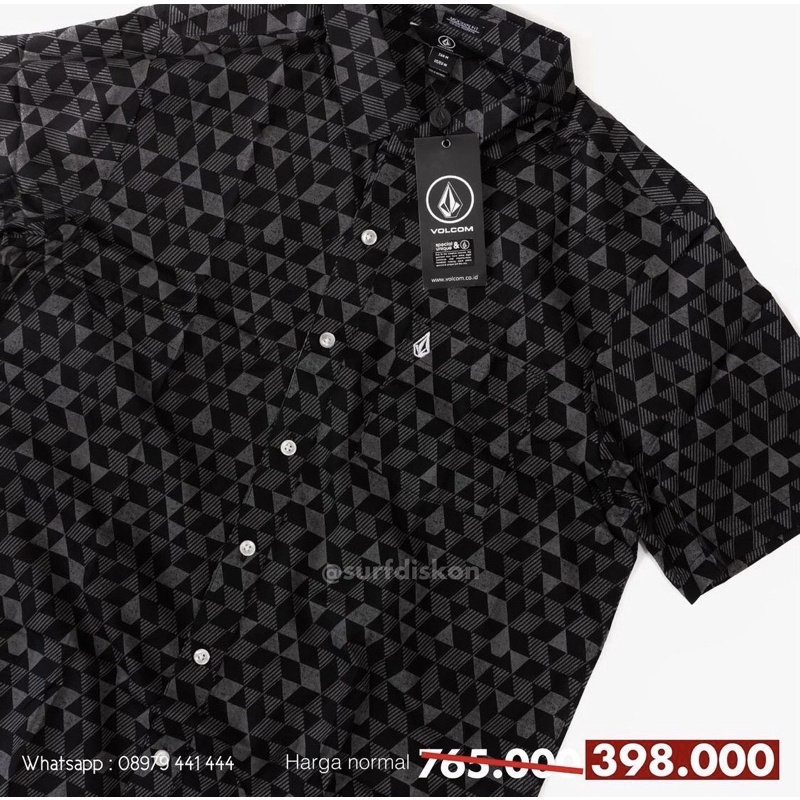 Kemeja Volcom MSH Wurfel Black Original Planet Surf