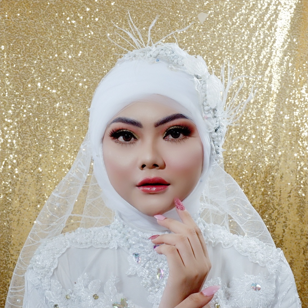 Headpiece  kupu  Mutiara  headpiece hijab  headpiece pengantin