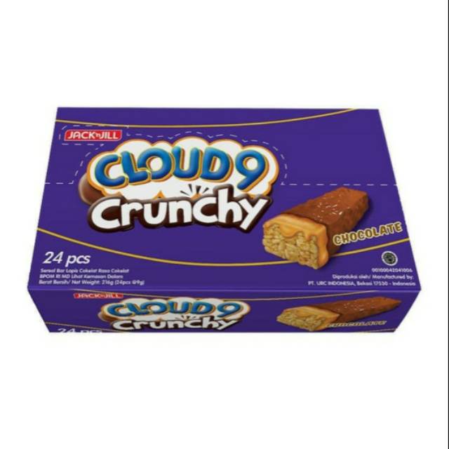 

Cloud 9 Crunchy Chocolate 1box isi 24 @9gr