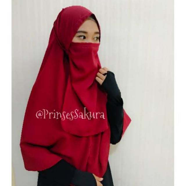 Khimar Instant Wolfis L dan M