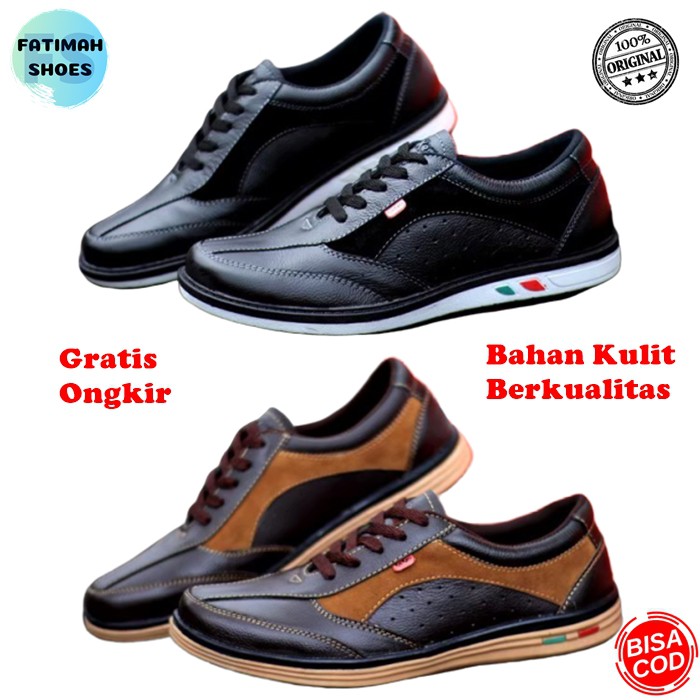 Sepatu Casual Pria Bahan Kulit Sepatu Kasual Pria Sepatu Kerja Kantor ...