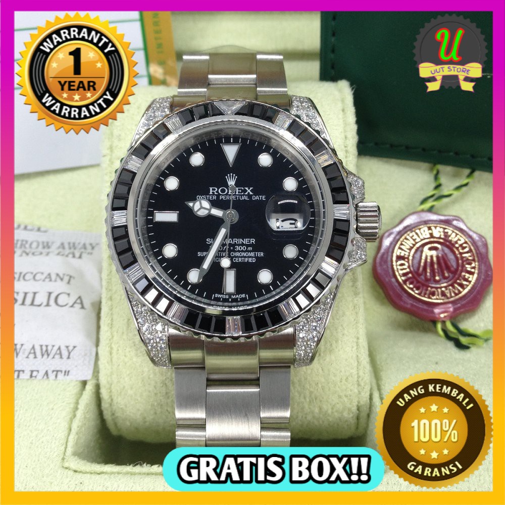 Jam Tangan Pria Rolex Automatic Rolex sultan Submariner diamond automatic saphire fullset box Rolex
