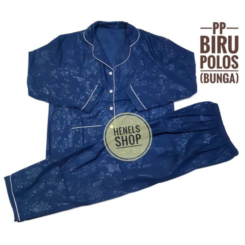 HENELS PIYAMA DEWASA | BAJU TIDUR DEWASA | BISA COD | PIYAMA WANITA | KATUN | PAKAIAN TIDUR | PIYAMA PENDEK | PIYAMA PANJANG | PIYAMA XL | BAJU TIDUR WANITA | PIYAMA BTS BT21-PP EMBOS NAVY