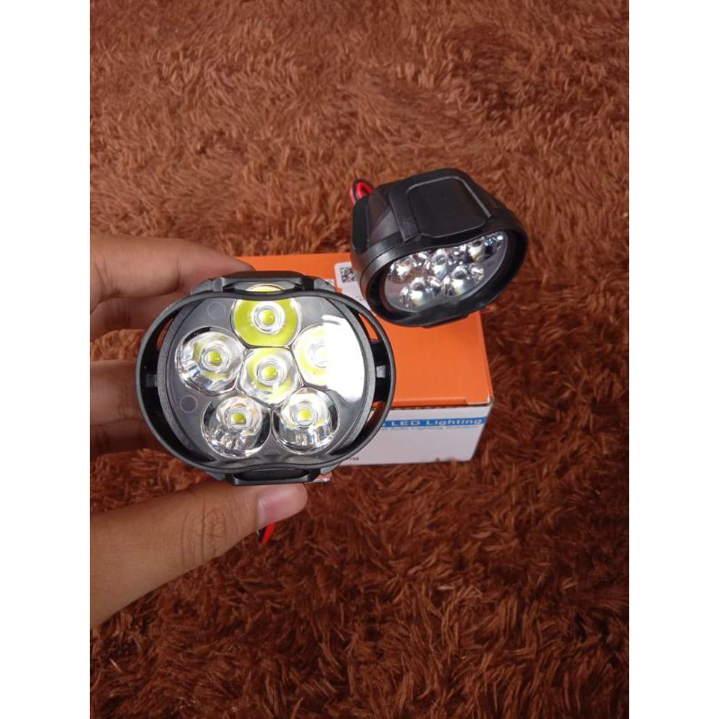 Lampu Sorot Motor LED Cree 6 Mata 6