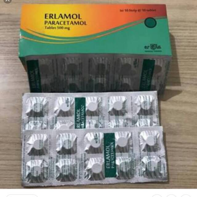 Erlamol 500 mg 10 Tablet Mengatasi Demam Nyeri