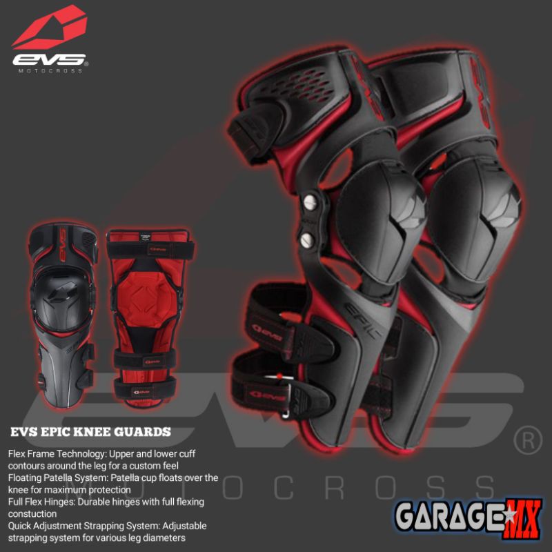 KNEE GURD EVS EPIC.KNEE PROTECTOR EVS.DEKER EVS.PELINDUNG LUTUT EVS