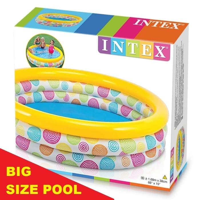 INTEX 58449 Kolam Renang Anak Jumbo Wild Geometry Pool ( 168 x 38 cm )