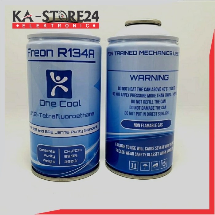 FREON KULKAS KALENG R134A ONE COOL 390 GR (LAMPAUI KLEA DAN BAILIAN)