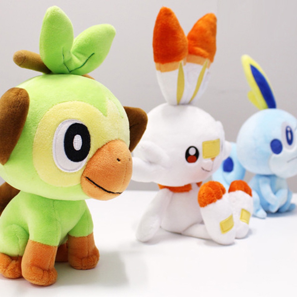 Needway  Lizard Scorbunny Sobble Grookey Sirfetch'd Rabbit Anime Plush Toys Cute Monkey Kids Toys Gifts Stuffed Doll