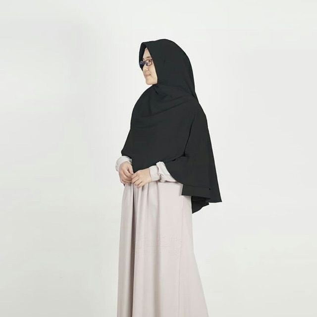 Khimar Zipper Pet Black L Preloved