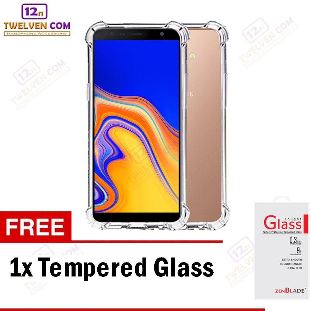 Anti Shock Anti Crack Softcase Casing for Samsung J4+ Plus - Free Tempered Glass