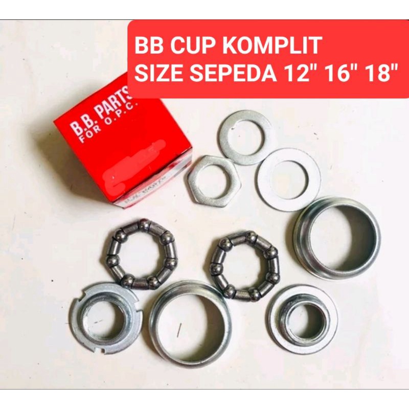 Komplit BB Kom Mangkoan Mangkok Rotel Crank Langsung Sepeda Kecil Anak Ukuran Size 12 16 18 20 inch BMX Mini As Tengah