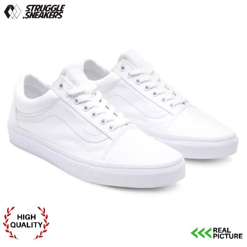 white old skool canvas vans
