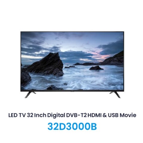 TCL LED Digital TV 32&quot; DVB-T2 HDMI USB Movie 32D3000B 32D3000 LED TV