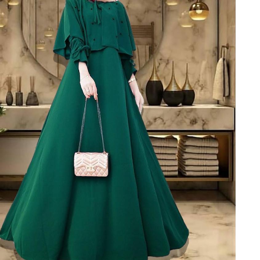 ֍ | Caca Dress Carita Maxy Sabrina Dress Muslim l Gamis Wanita ۝
