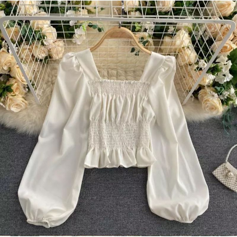 3 warna NEW!! NS BLOUSE ARIEL / Blouse Sabrina terbaru / Atasan wanita kekinian
